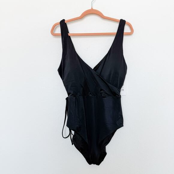 Andie Belmar One Piece Swimsuit Black Size Large NWT Minimalist Resort‎ Beach - Picture 4 of 11